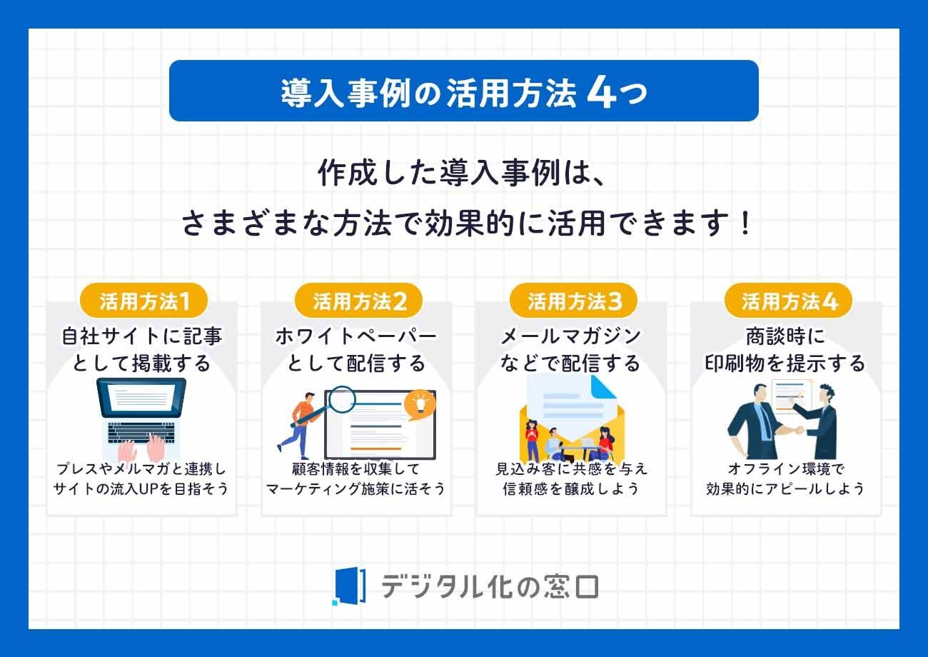 導入事例の活用方法 4つ