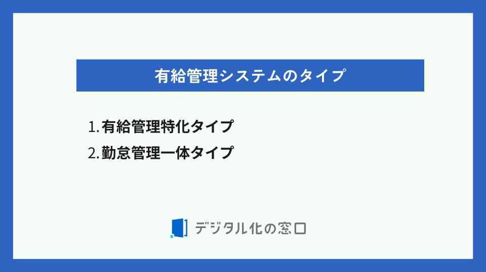 有給管理システムのタイプ
