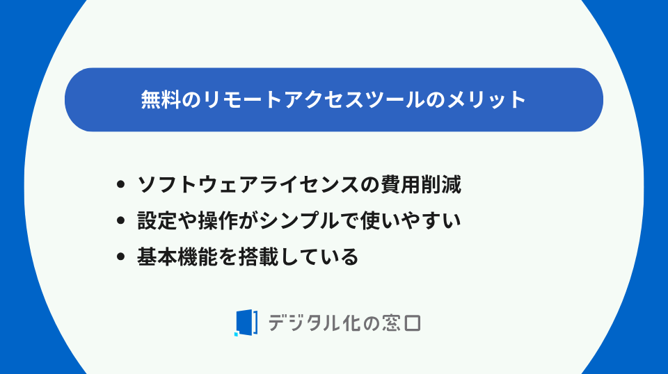 無料のリモートアクセスツール