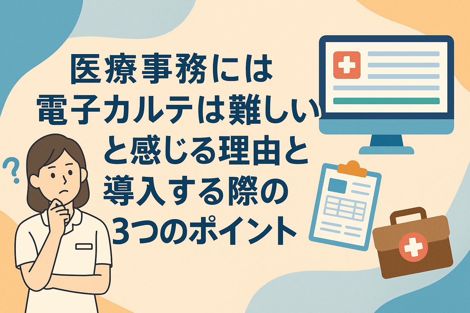 医療事務には電子カルテは難しいと感じる理由と導入する際の3つのポイント