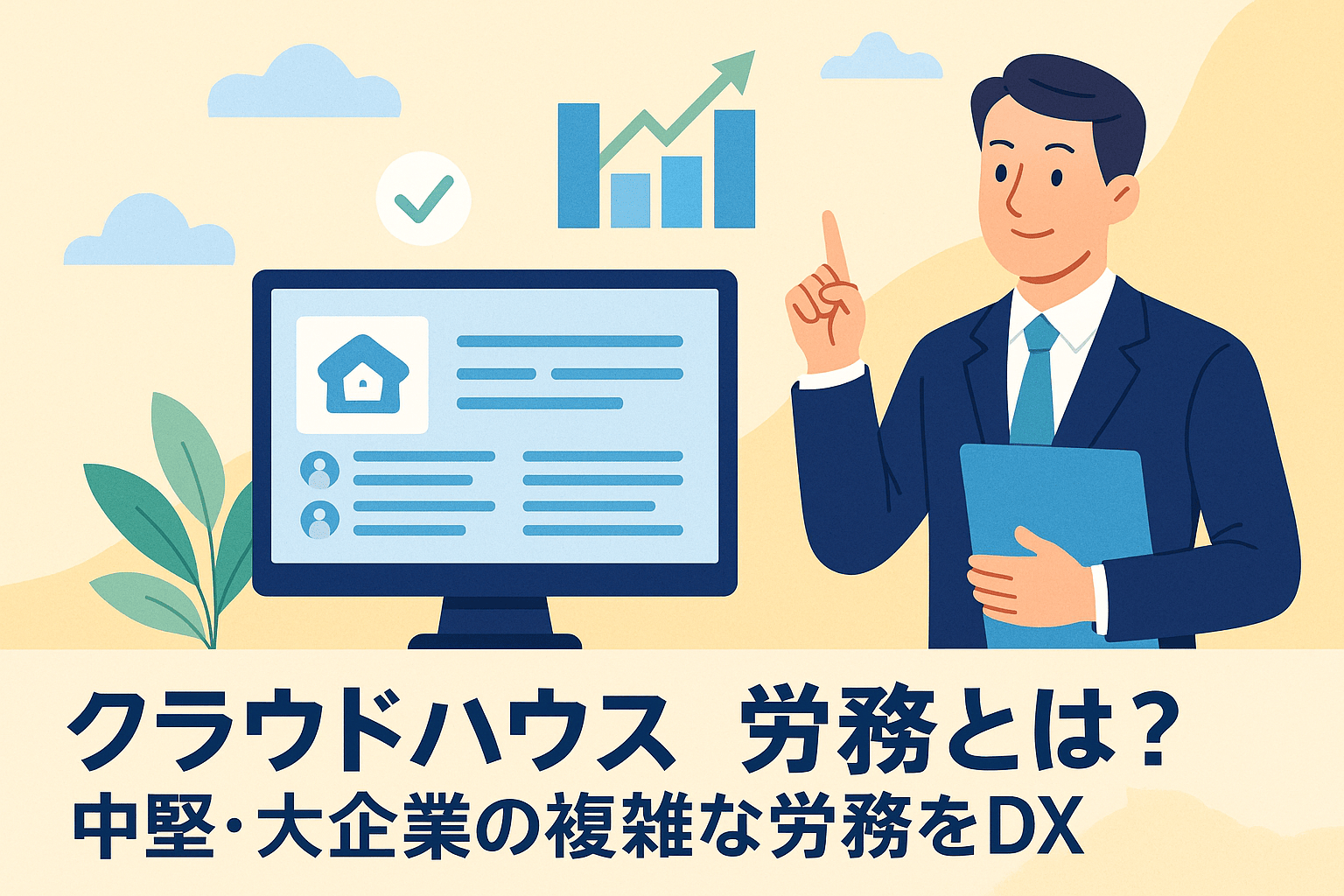 クラウドハウス労務の主要機能・メリット・導入事例を解説｜中堅・大企業の複雑な労務をDX