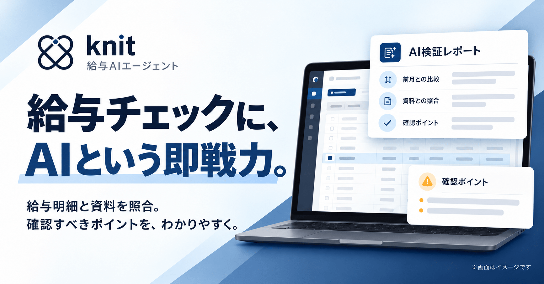 knit、給与計算結果を勤怠や規程と照らし合わせる「ニット給与AIチェック」を正式提供