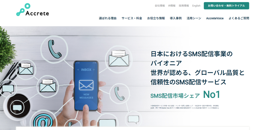 アクリートSMSアラート（シンプルでわかりやすいUI/UXをもつシステム）