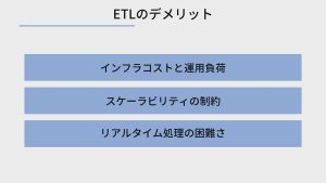 ETLのデメリット3つ