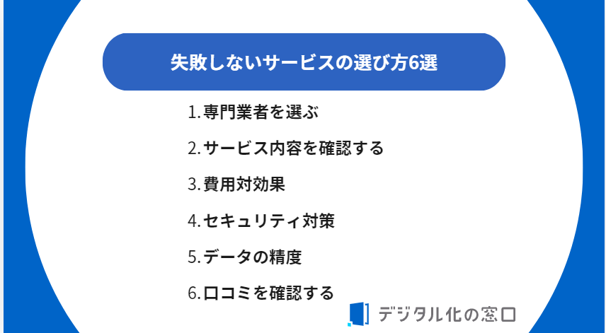 サービスの選び方